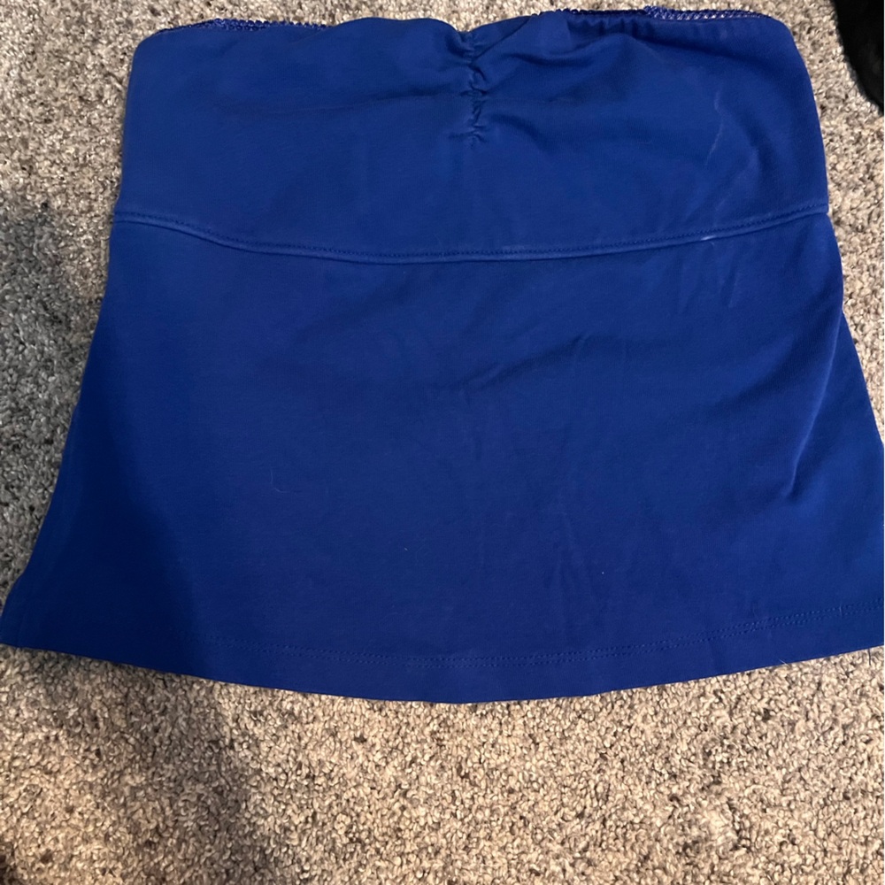 Wild Fable Blue Strapless Crop Shirt - Size XSmall